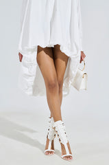 AZALEA WANG CHERELL WHITE GLADIATOR SANDAL STILETTO