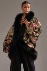 LOLA COCOON COAT IN BROCADE