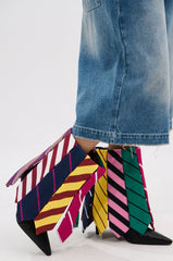 AZALEA WANG JAUNE BLACK TIE BOOTIE