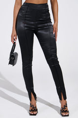 HIT THE LIGHTS SATIN SLIT LEGGING