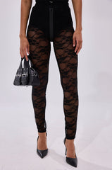 FEEL FREE TO UNZIP ME LACE LEGGING