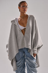 CREW LOVER OVERSIZED ZIP UP SWEATSHIRT