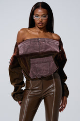 PATCH ME UP MINERAL WASHED SWEATSHIRT IN PURPLE