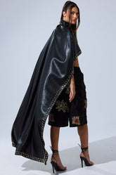 ALL ABOUT THE DROP TURTLENECK HIGH-LOW BLOUSE