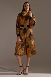 TWIN FLAME BROCADE BERMUDA SHORTS