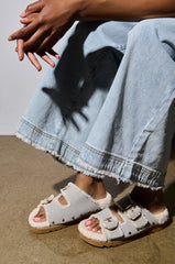 AZALEA WANG TRESOR GREY FUZZY SANDAL