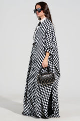 ELEVATED LIFE HOUNDSTOOTH PONCHO