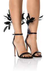 AZALEA WANG OAK PETAL SANDAL IN BLACK