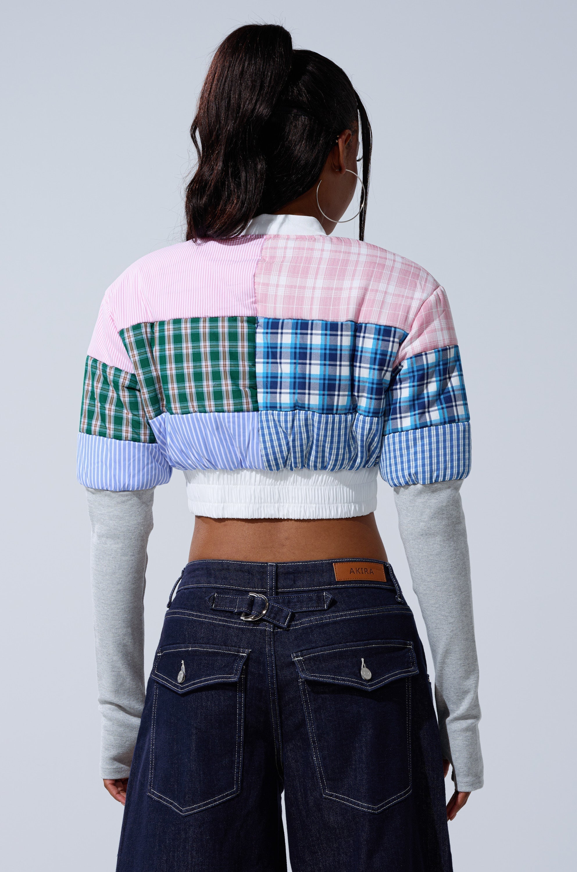 BABY GIRL PATCHWORK BOMBER