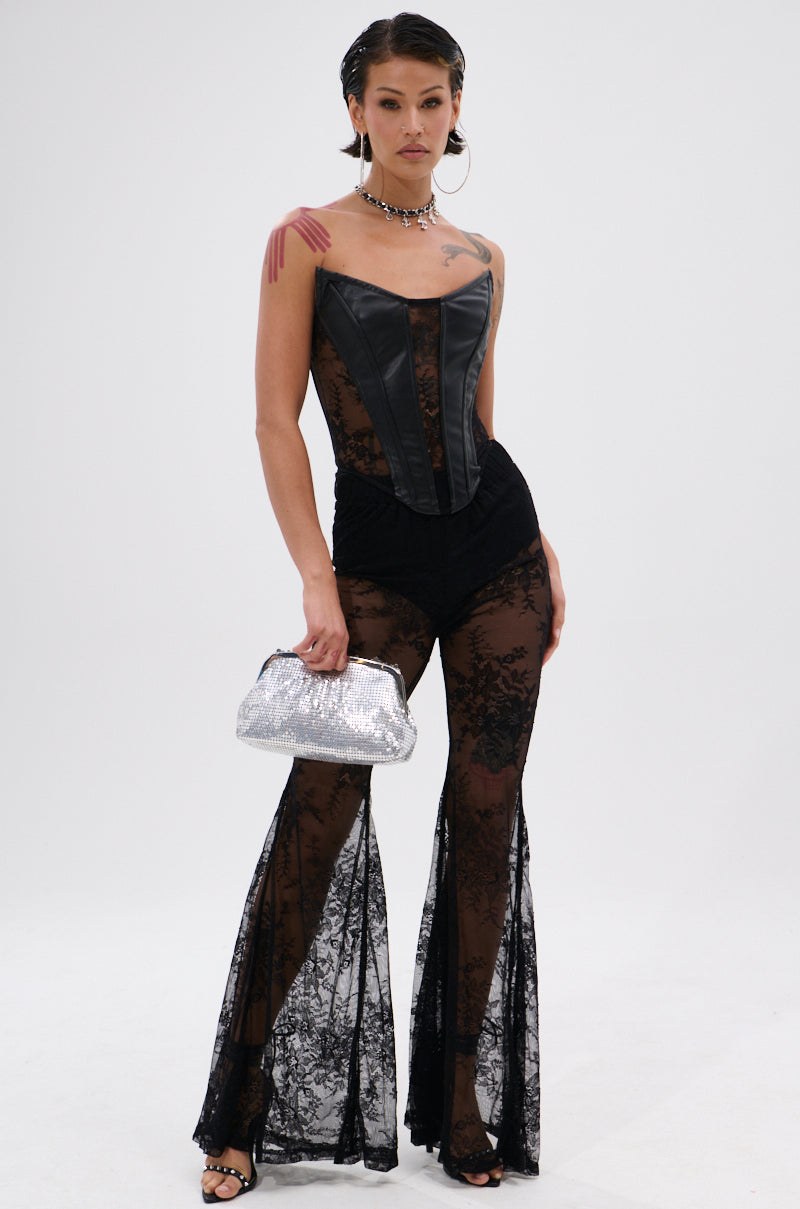 TOO GOOD FOR THIS LACE FLARE LEGGING