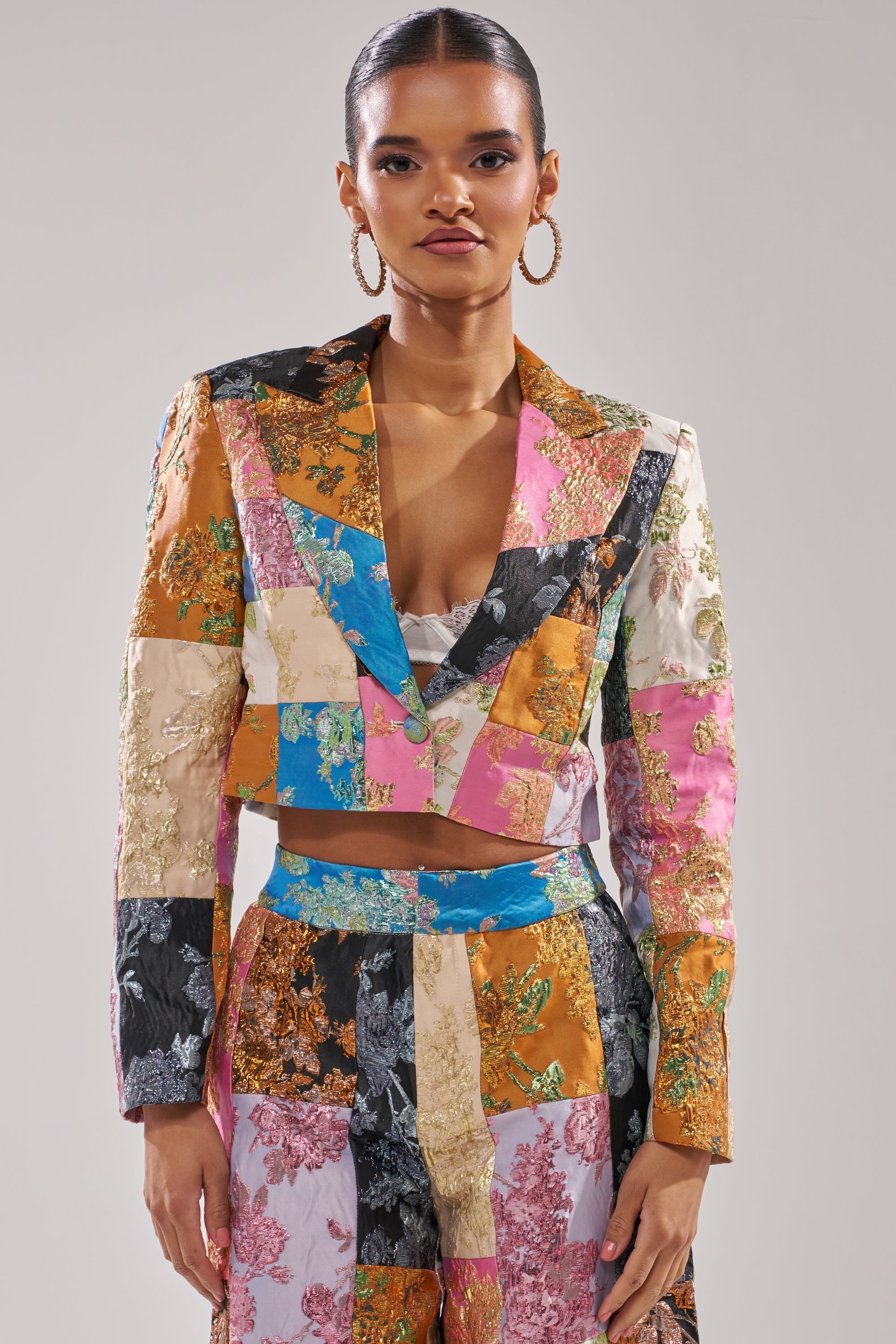 LOLITA PATCHWORK BROCADE BLAZER