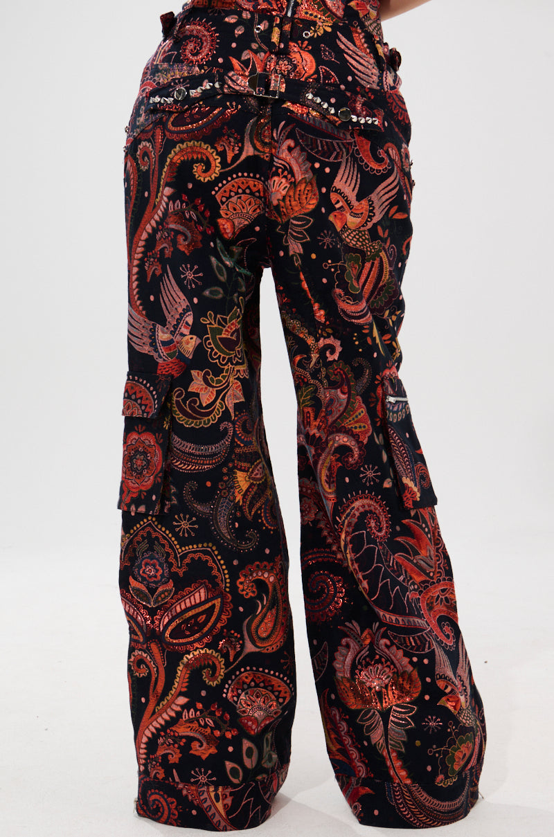 FALL VIBES BROCADE TROUSER