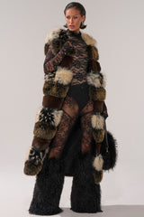 PORTIA PANELED FUR VEST