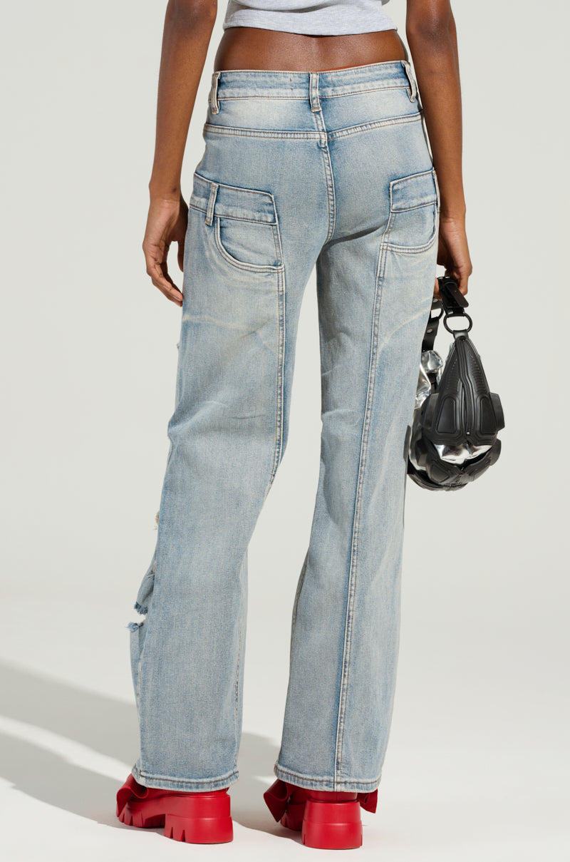 MADDIE MID RISE WIDE LEG JEANS