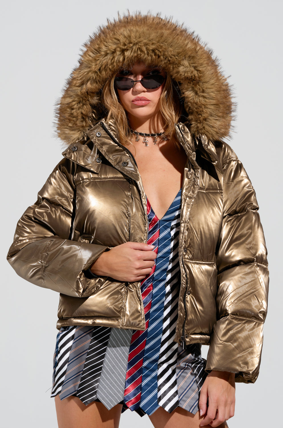 CAPRI FUR TRIM PUFFER