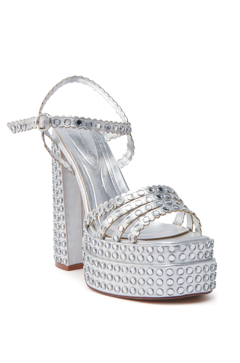 AZALEA WANG BIRCH SILVER EMBELLISHED SANDAL