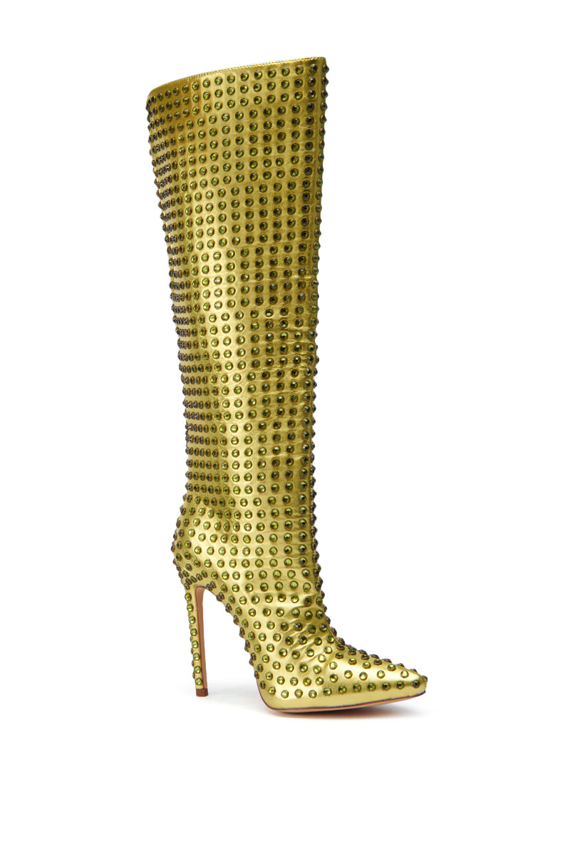 AZALEA WANG CHOLENA GOLD STILETTO BOOT
