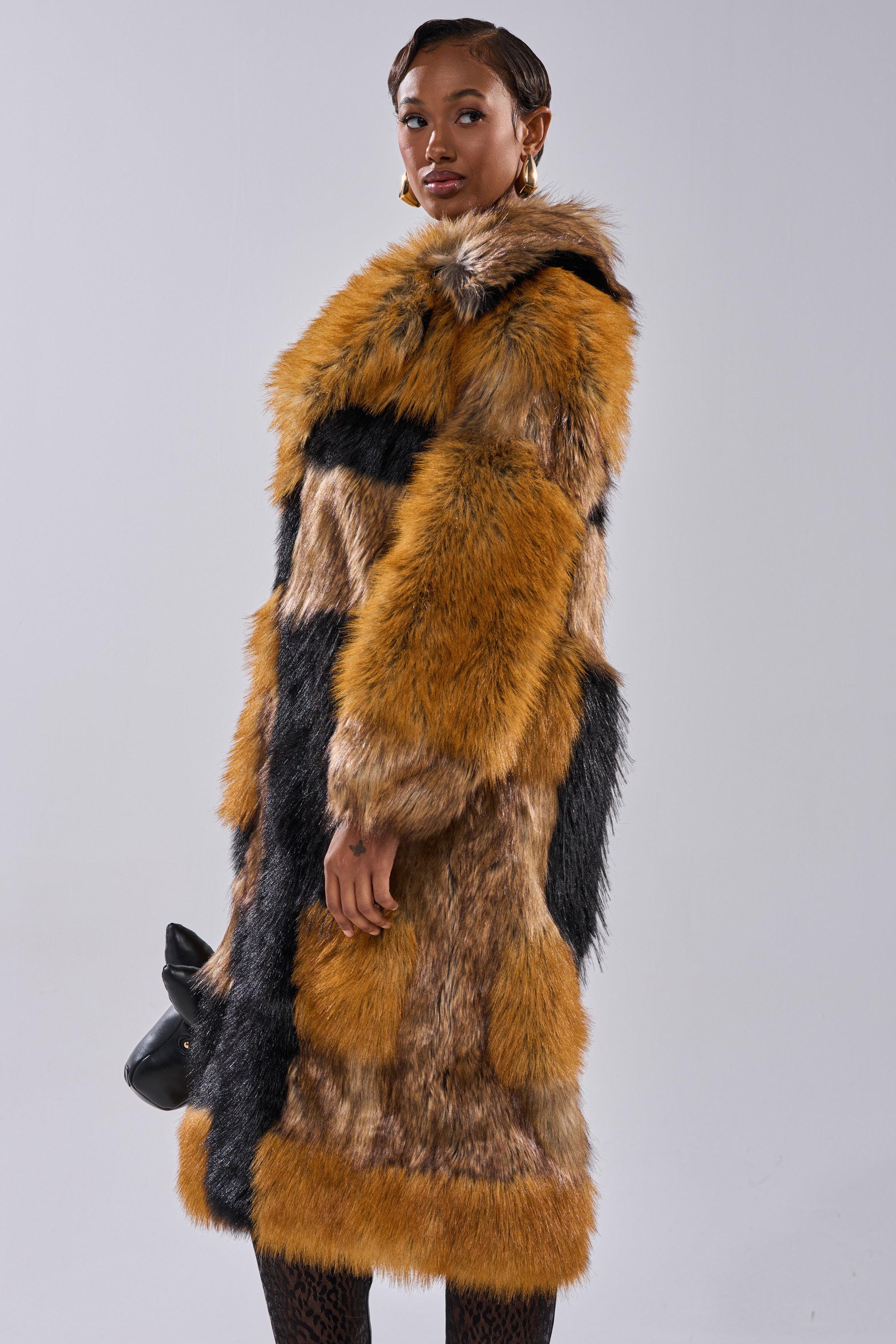 COSMO PATCHWORK FAUX FUR