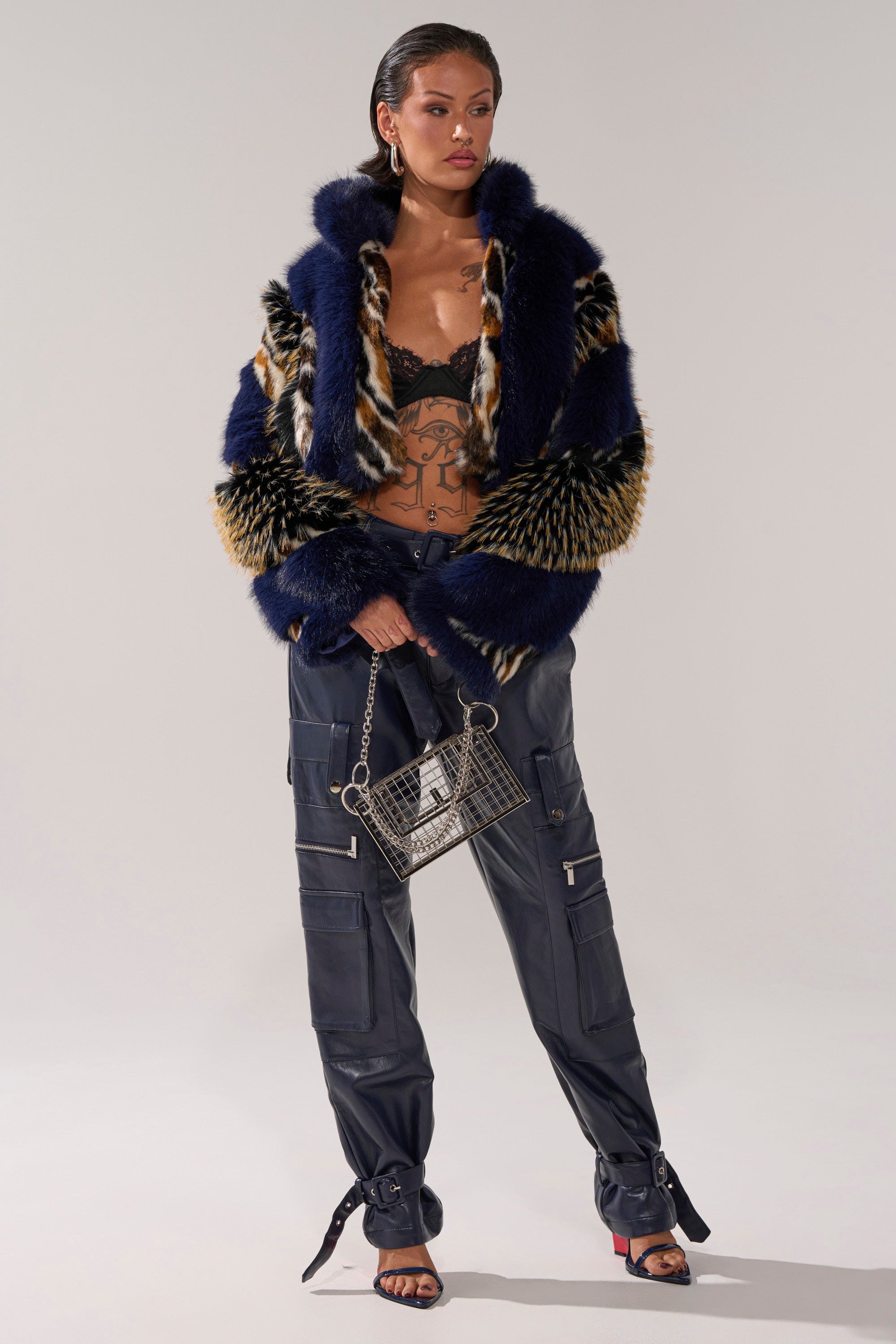 CYCLONE PATCHWORK FAUX FUR