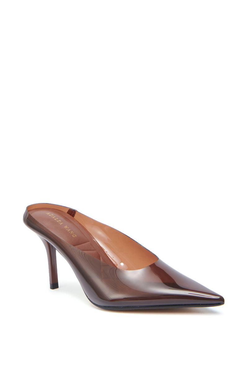 AZALEA WANG EEMIL BROWN PUMP STILETTO