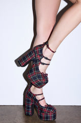 AZALEA WANG GEORGINA MULTI PLAID CHUNKY PUMP