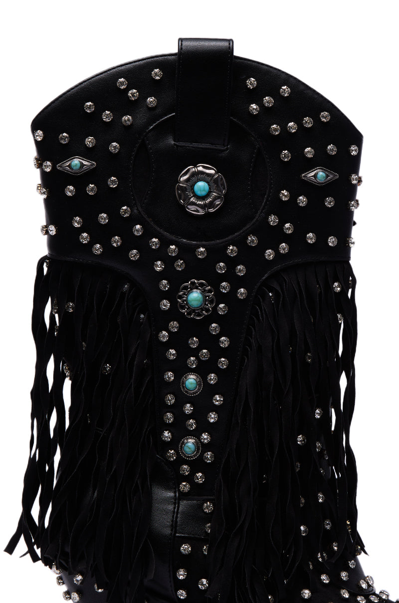 AZALEA WANG GREYSON BLACK BOOTIE