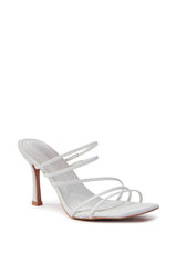 AZALEA WANG HUGHIE WHITE SNAKE SANDAL