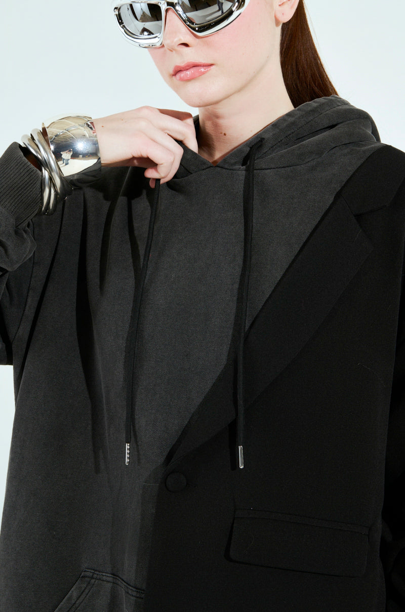 CASUAL BUSINESS SWEATSHIRT BLAZER MINI DRESS