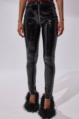 DROP IT LIKE ITS HOT VINYL LEGGING WITH ZIPPER