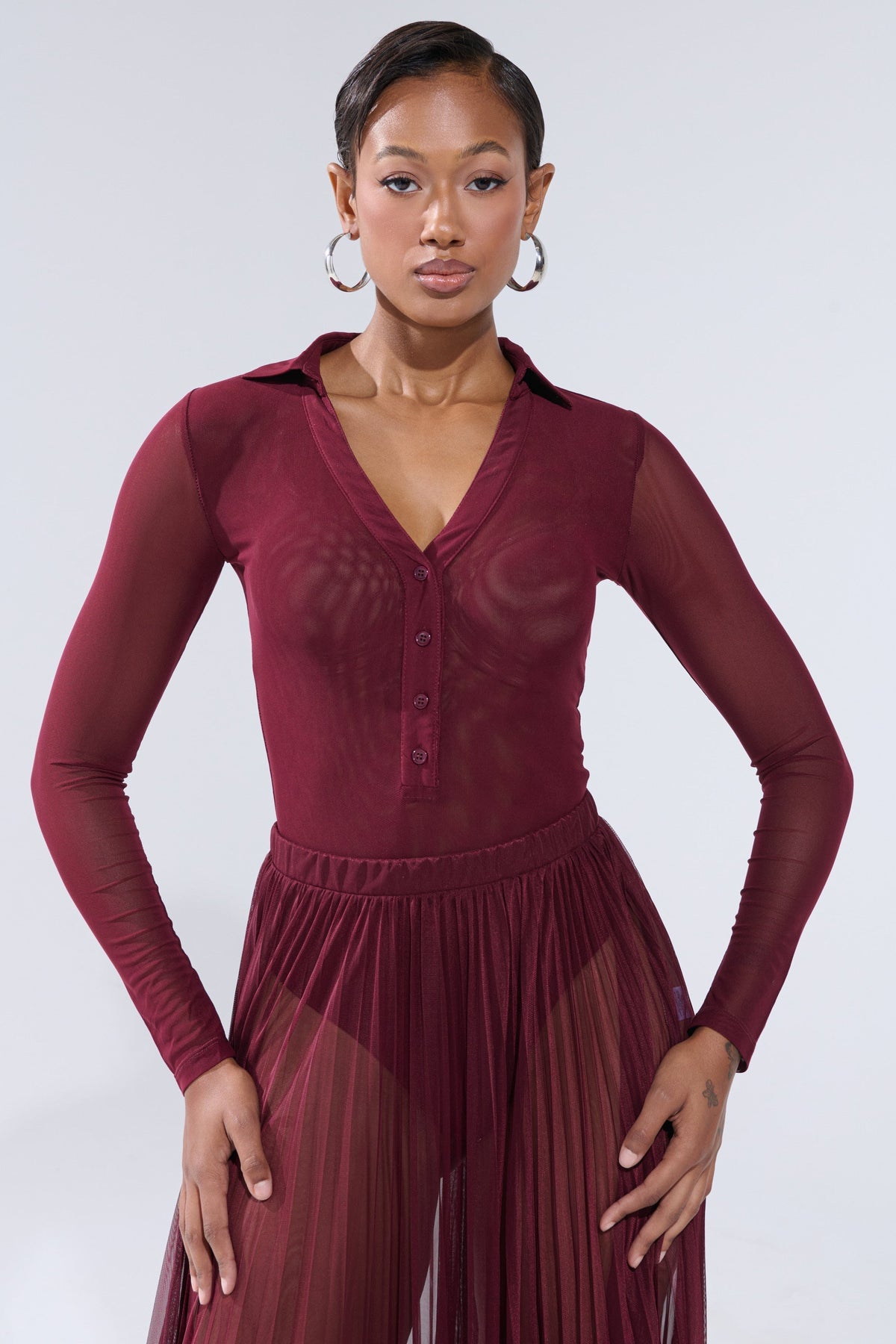 ON FIRE MESH BODYSUIT