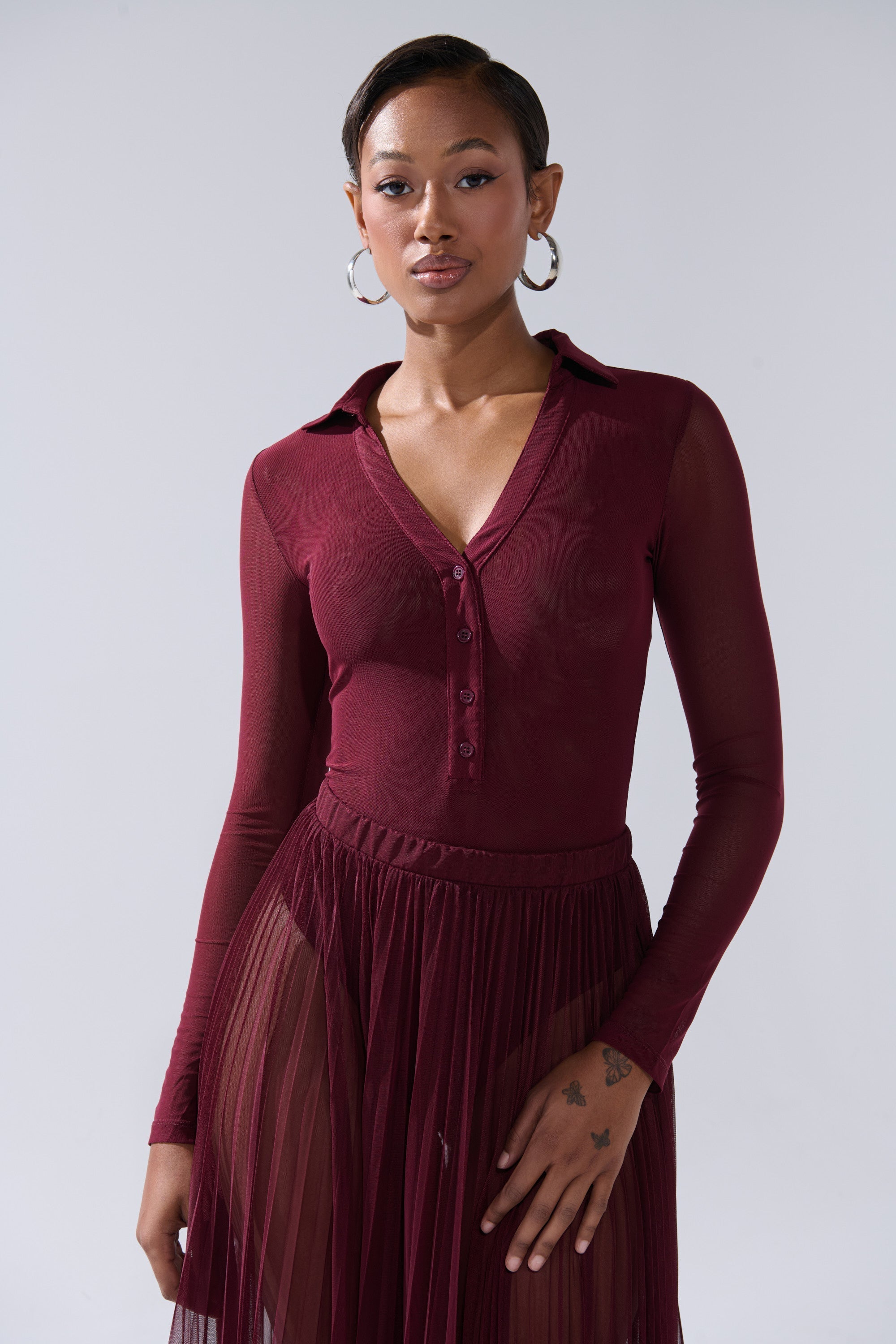 ON FIRE MESH BODYSUIT