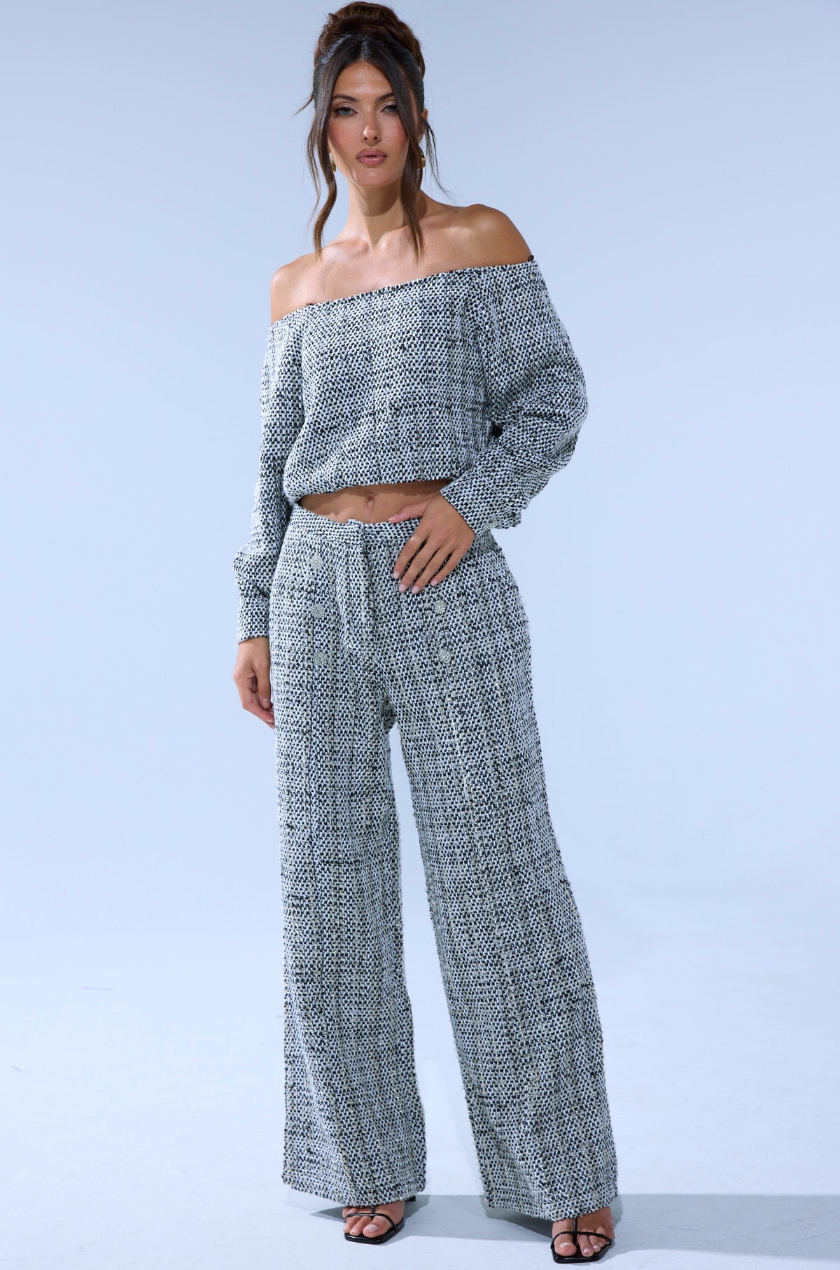DRESSY VIBES TWEED PANT