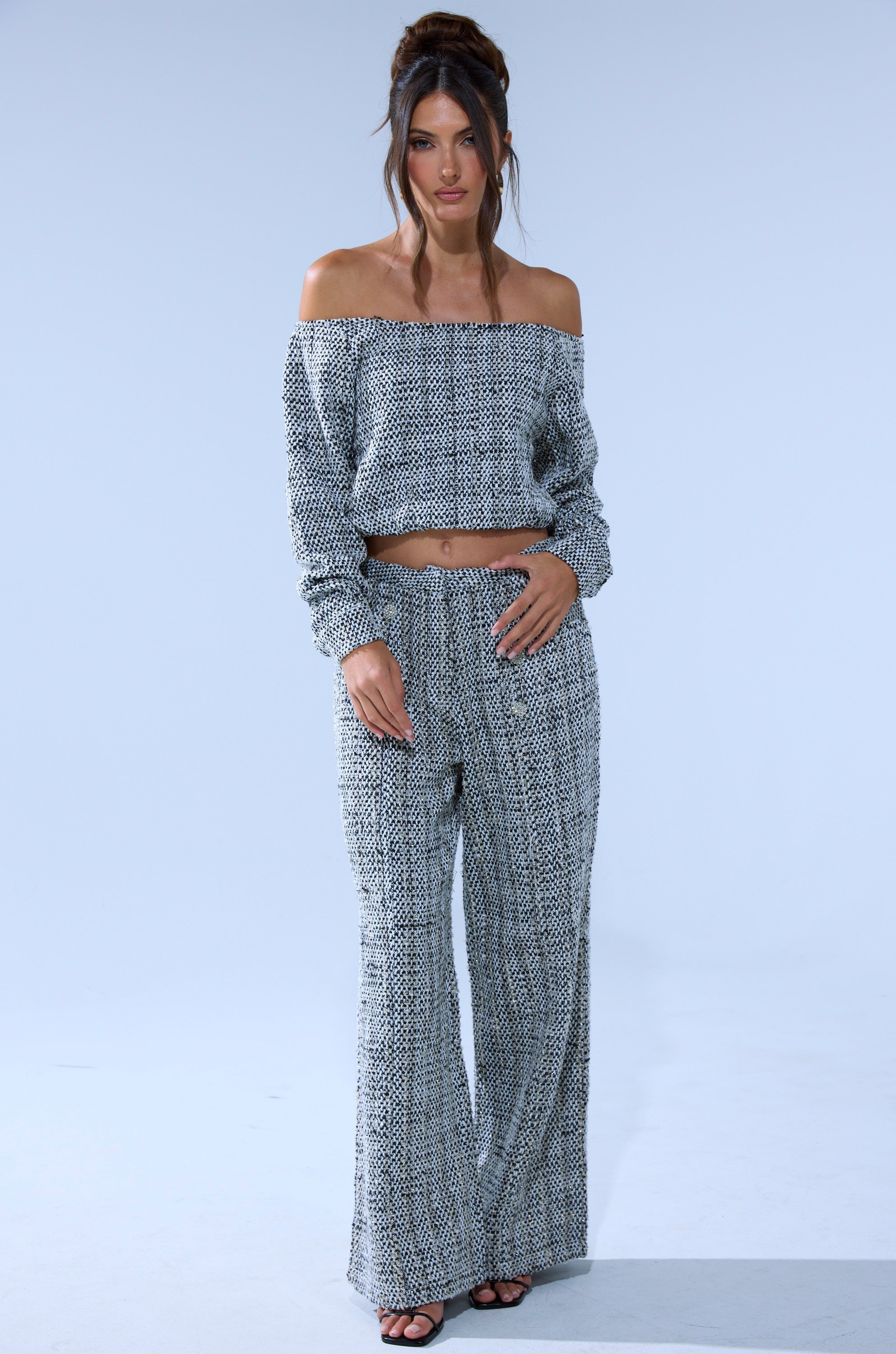 DRESSY VIBES TWEED PANT