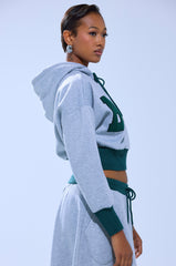 COLLEGIATE FRENCH TERRY HOODED SWEATSHIRT