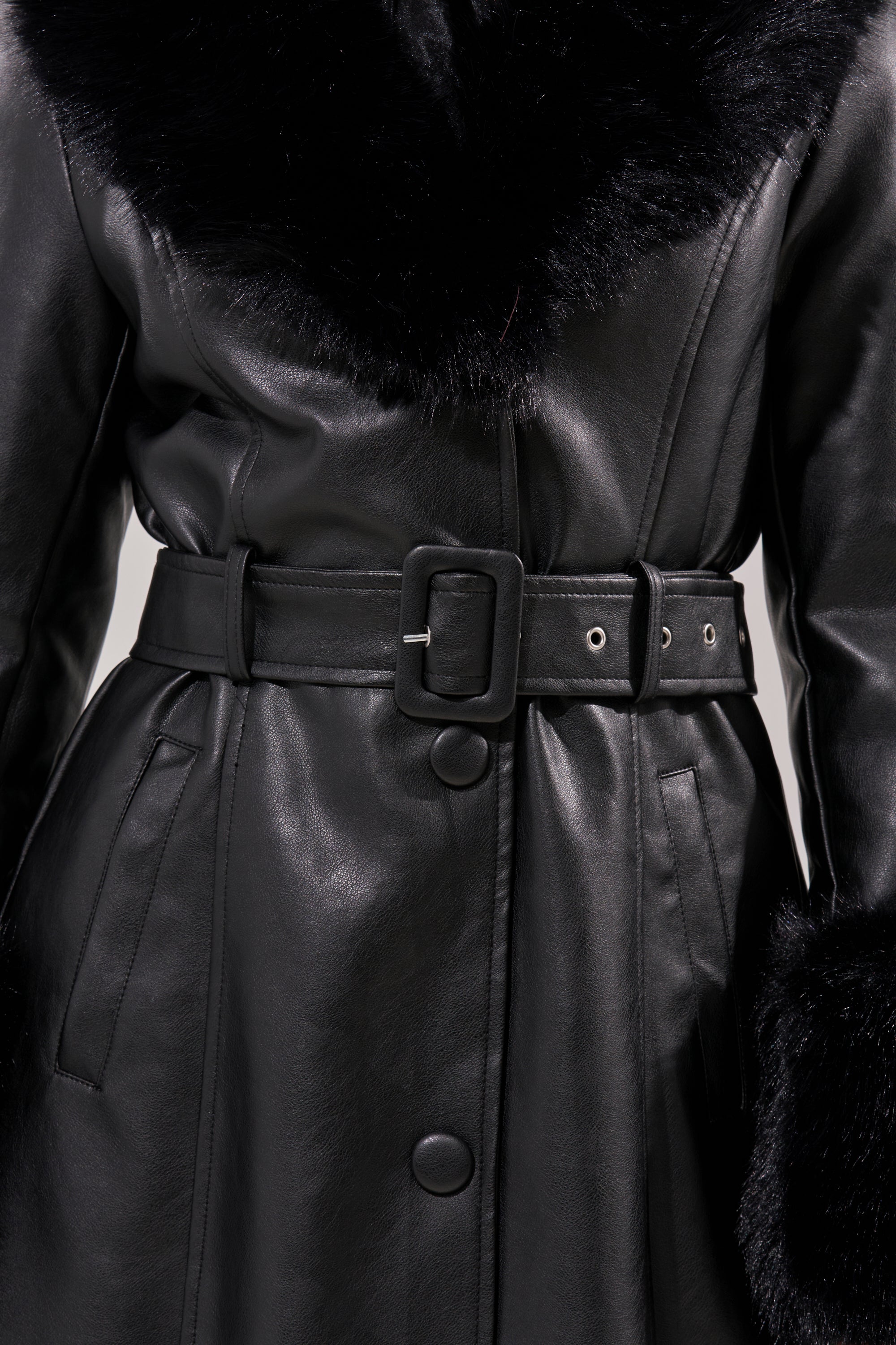 KAYA FUR TRIM TRENCH