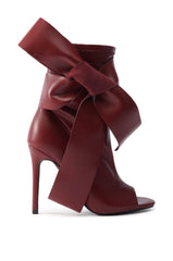 AZALEA WANG KLARICE BURGUNDY STILETTO BOOTIE