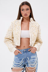 GOODIE TWO SHOES EMBELLISHED BOMBER