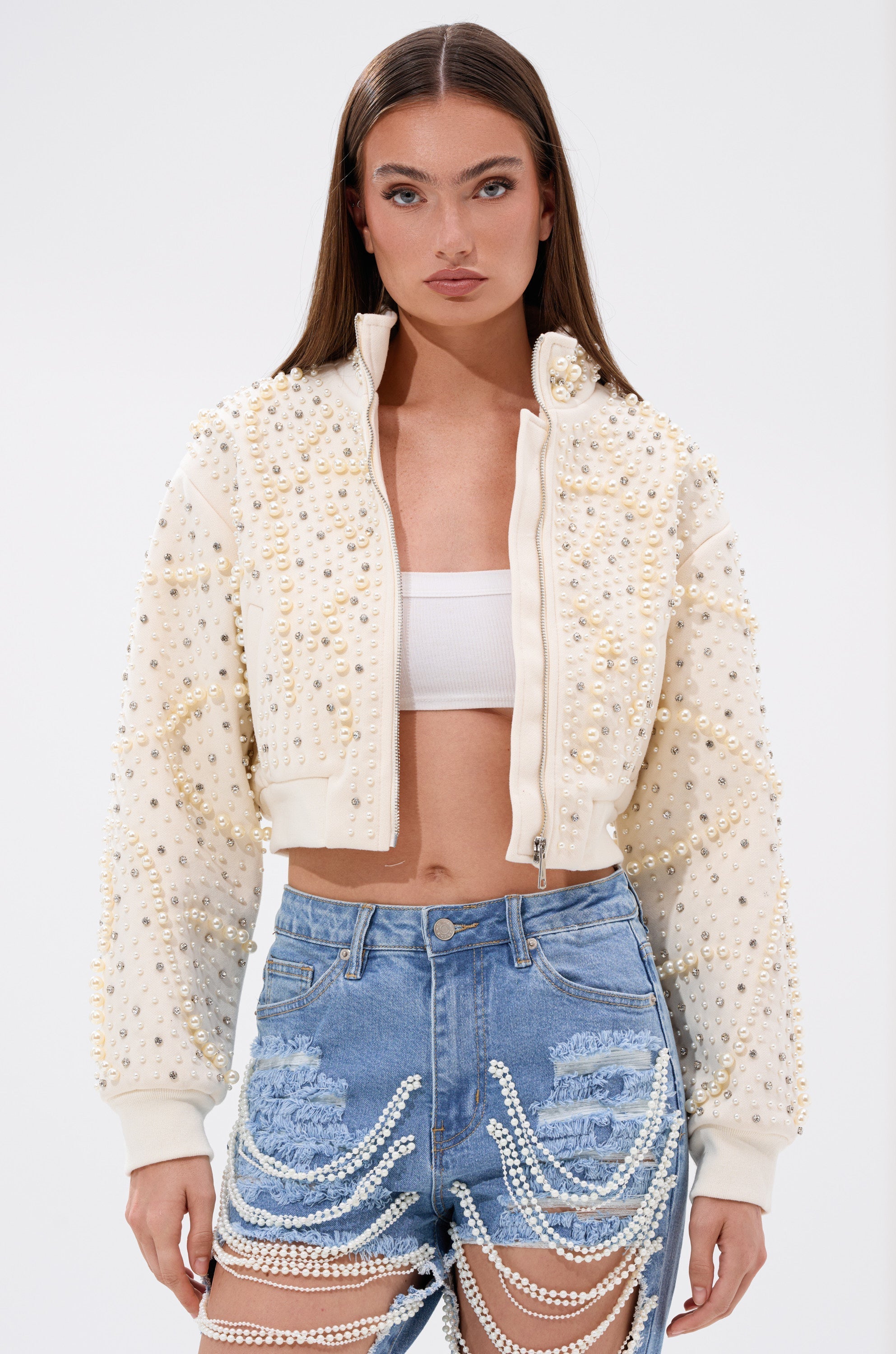 GOODIE TWO SHOES EMBELLISHED BOMBER