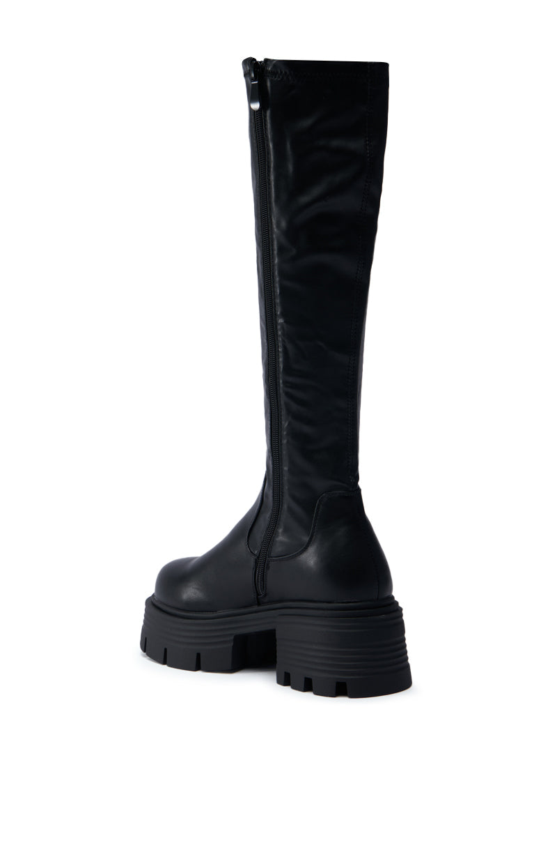 SLIM FIT AZALEA WANG LYNX BOOT WITH 4 WAY STRETCH IN BLACK