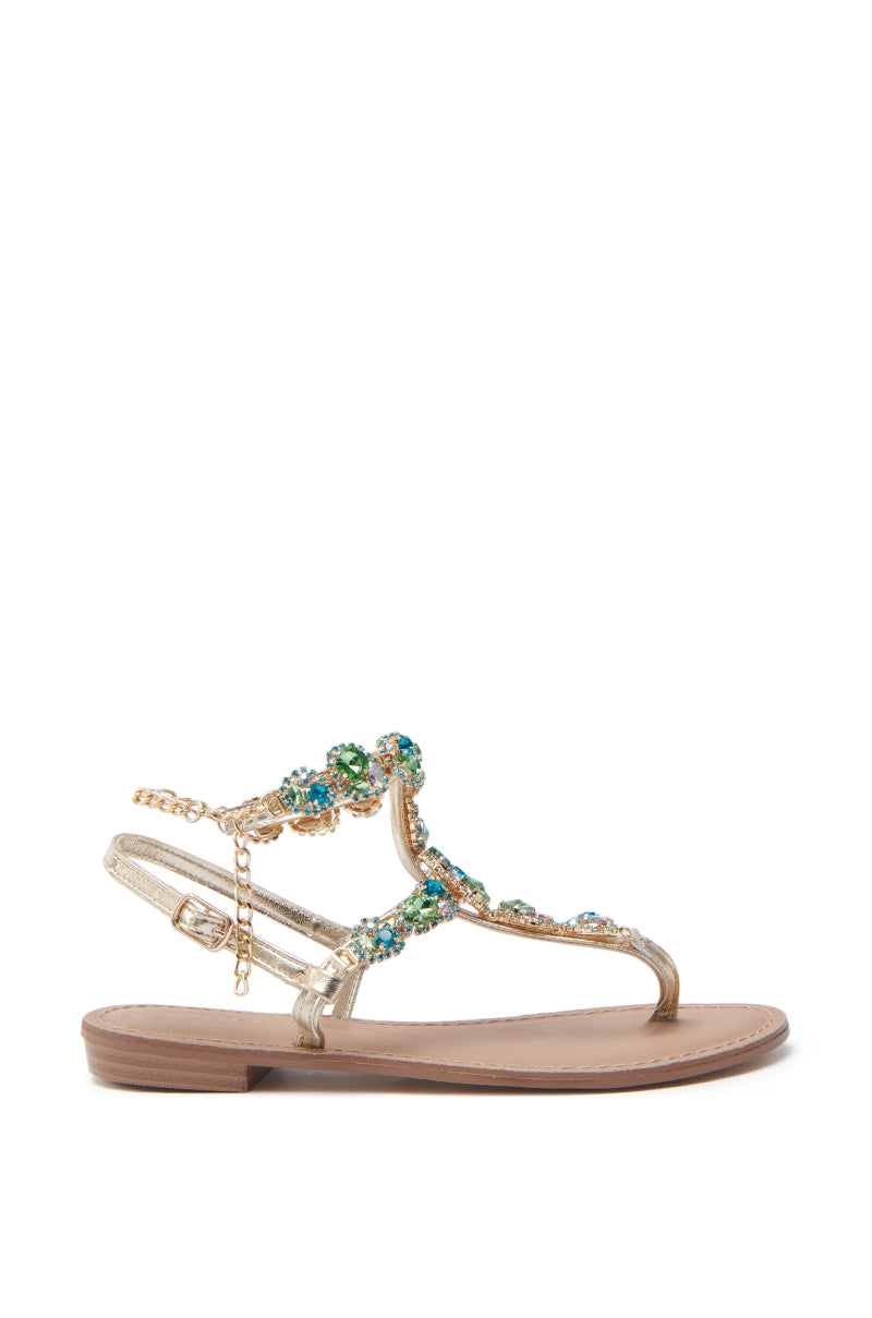 AKIRA OBELIA TAN FLAT SANDAL