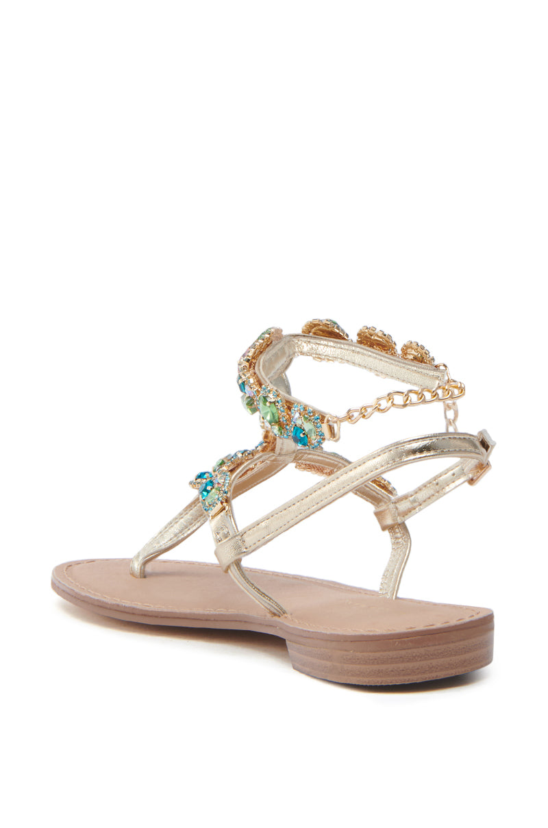 AKIRA OBELIA TAN FLAT SANDAL
