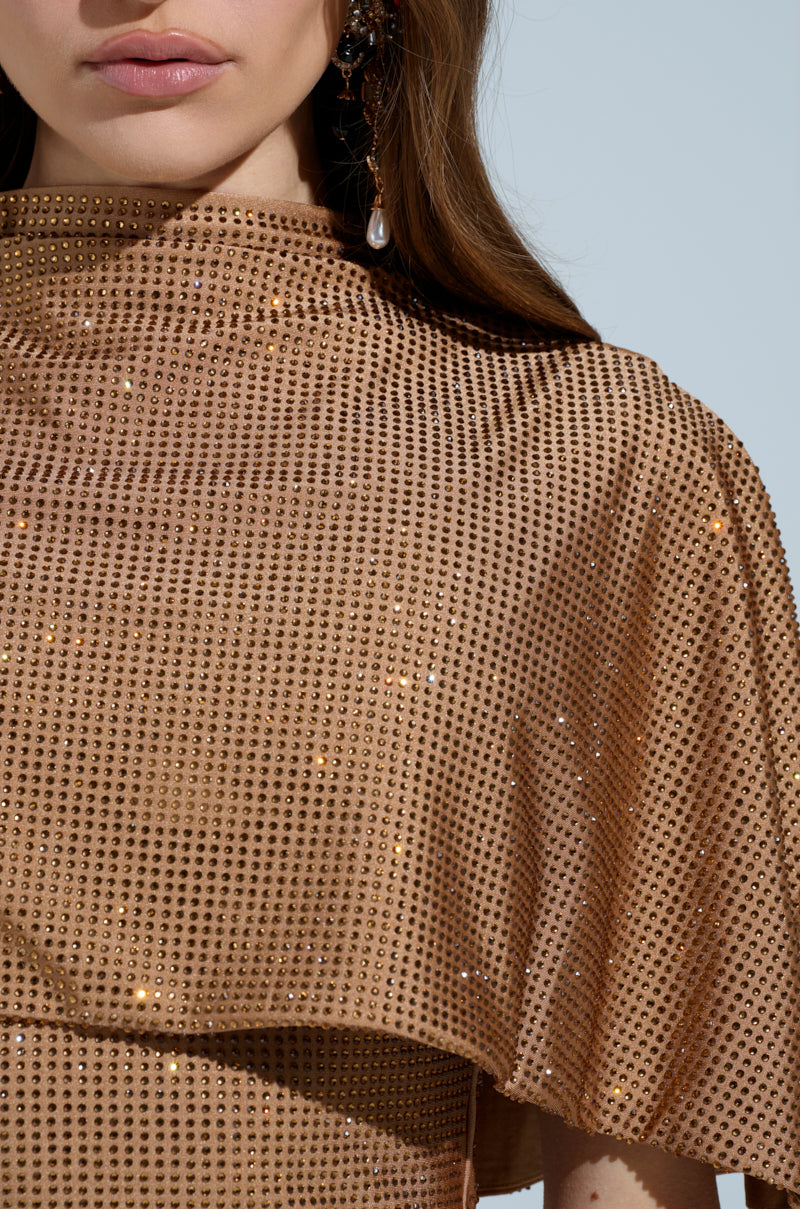 DREKE SAID IT BEST RHINESTONE MIDI DRESS