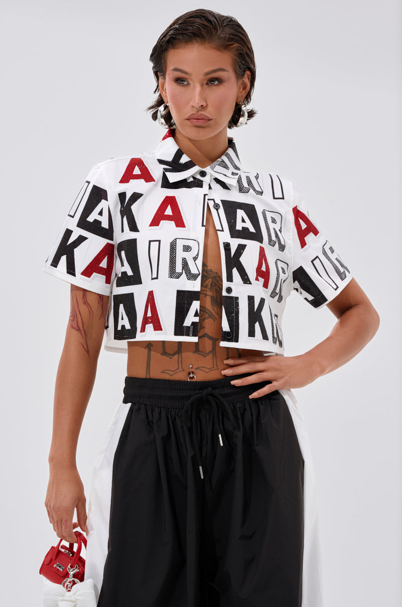 READ IT BABY BUTTON DOWN