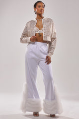 GOLDEN HOUR EMBELLISHED BROCADE BOMBER