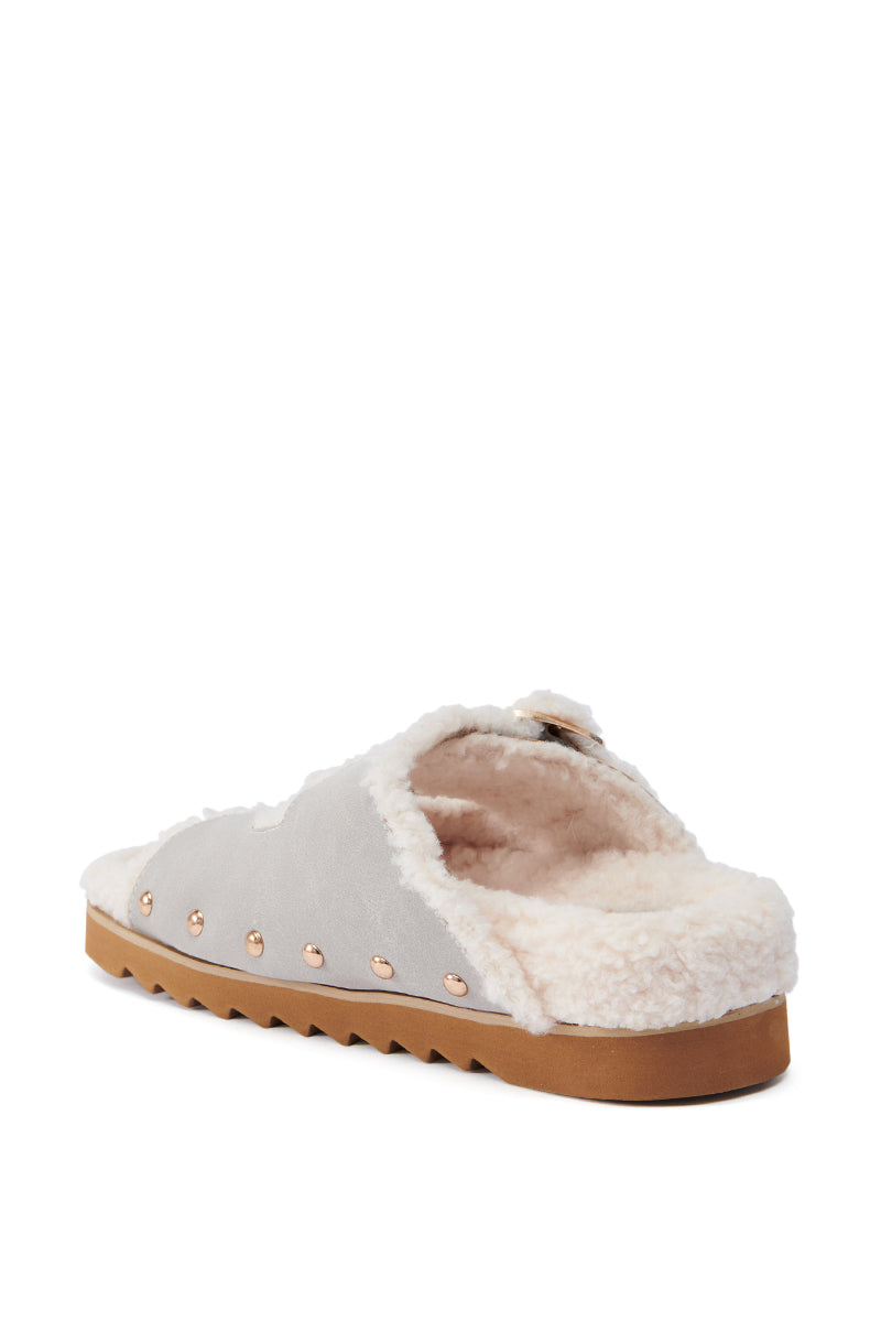 AZALEA WANG TRESOR GREY FUZZY SANDAL