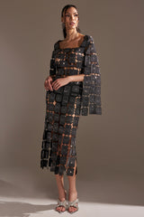 ONLY ONE OF ME RHINESTONE MIDI DRESS