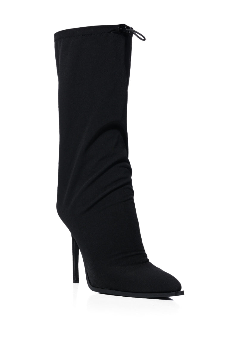 AZALEA WANG ARIELLA SLOUCH STILETTO BOOTIE IN BLACK