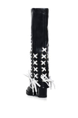 AZALEA WANG BREAKING RULES BLACK LACED UP BOOT