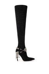 AZALEA WANG CAESAR STILETTO BOOT IN BLACK