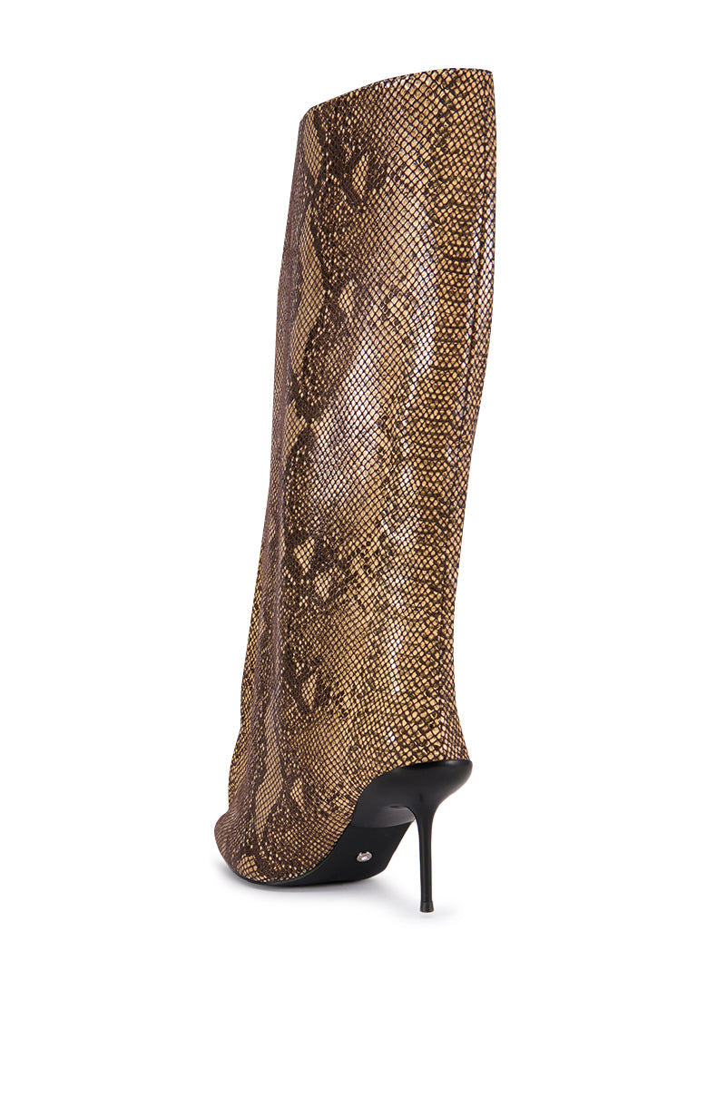 AZALEA WANG COUTURE CRAZY SNAKE BOOT